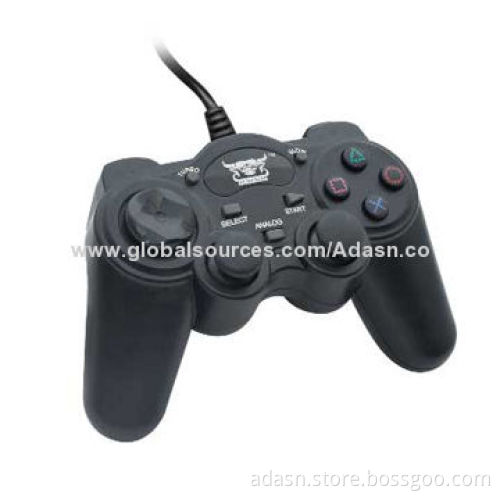 2-in-1 PC PS2 wired gamepad with double vibration, various color, factory cheap price